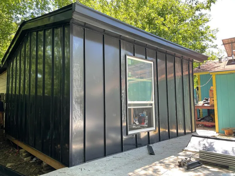 Black standing seam metal wall panels for Metal Roof Installation in Gig Harbor